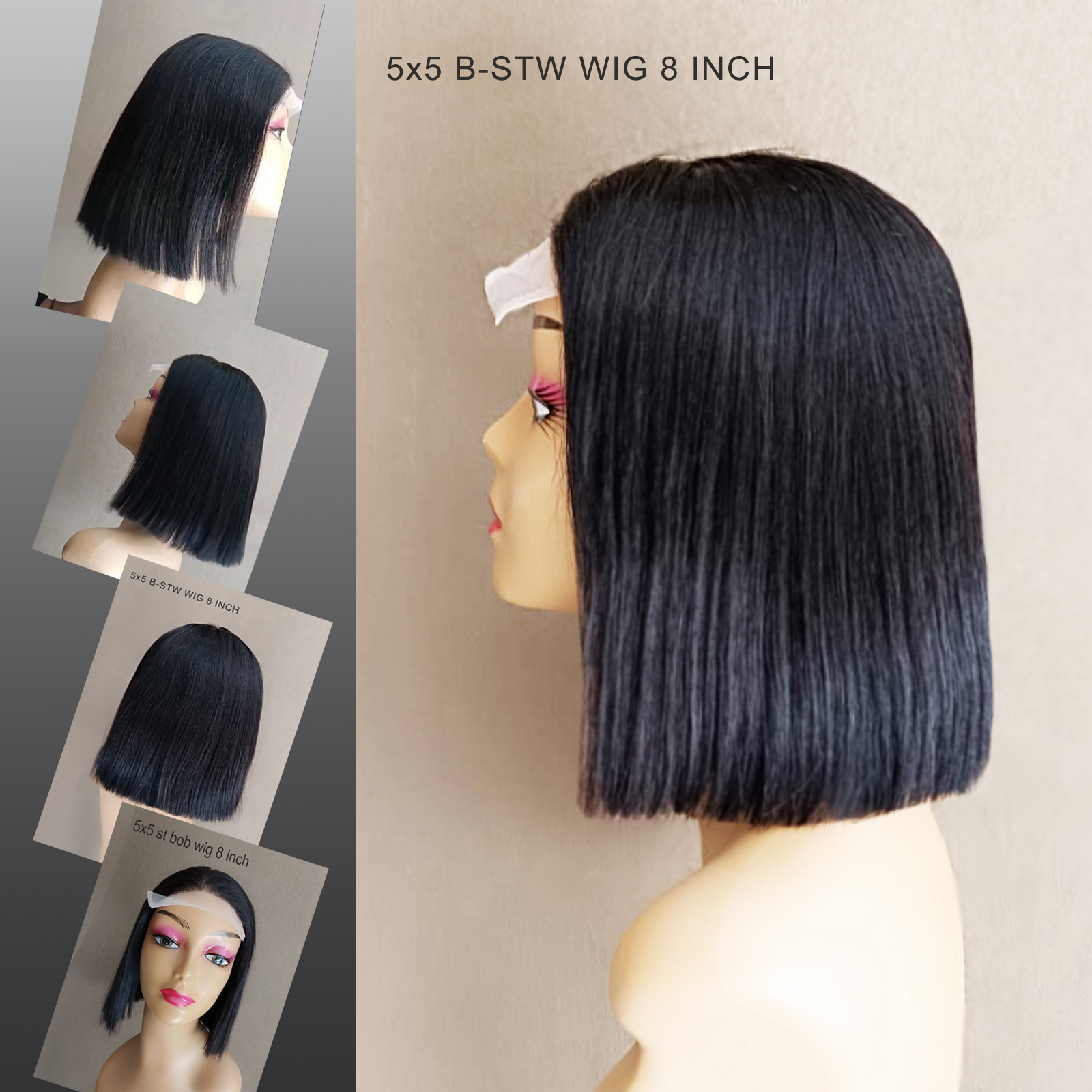 Bone straight wig