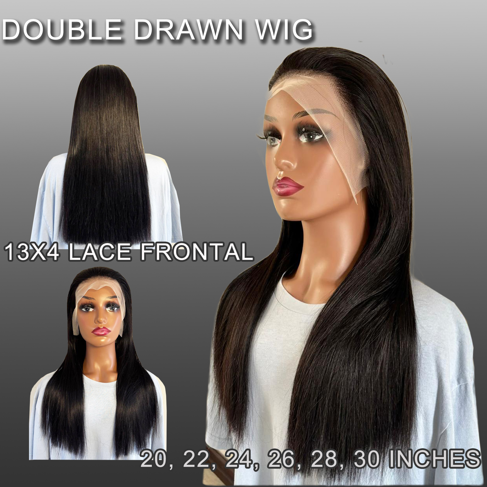 double drawn wig inch